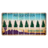Arizona Desert Scene Cut License Plate Strips (Set of 8) Pine Tree