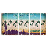 Arizona Desert Scene Cut License Plate Strips (Set of 8) Palm Trees