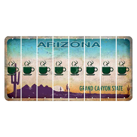 Arizona Desert Scene Cut License Plate Strips (Set of 8) Coffee Mug