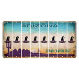 Arizona Desert Scene Cut License Plate Strips (Set of 8) Witches Hat