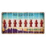 Arizona Desert Scene Cut License Plate Strips (Set of 8) Fire Hydrant