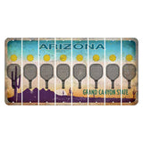 Arizona Desert Scene Cut License Plate Strips (Set of 8) Pickleball