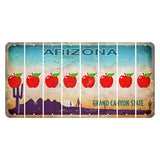 Arizona Desert Scene Cut License Plate Strips (Set of 8) Apple