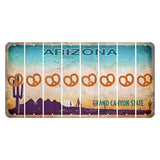 Arizona Desert Scene Cut License Plate Strips (Set of 8) Pretzel