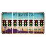 Arizona Desert Scene Cut License Plate Strips (Set of 8) Traffic Light
