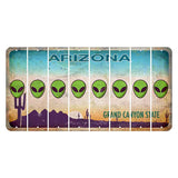 Arizona Desert Scene Cut License Plate Strips (Set of 8) Alien