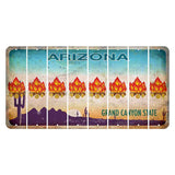 Arizona Desert Scene Cut License Plate Strips (Set of 8) Campfire