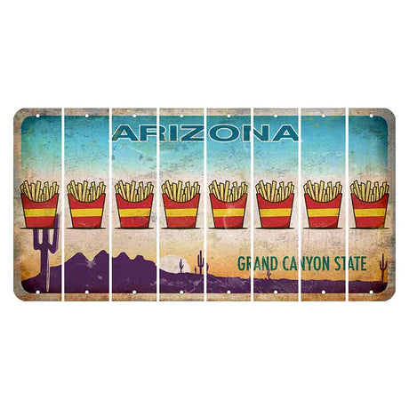 Arizona Desert Scene Cut License Plate Strips (Set of 8) French Fries