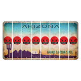 Arizona Desert Scene Cut License Plate Strips (Set of 8) Emoji - Pissed