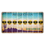 Arizona Desert Scene Cut License Plate Strips (Set of 8) Emoji - Shades