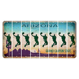Arizona Desert Scene Cut License Plate Strips (Set of 8) Basketball Player