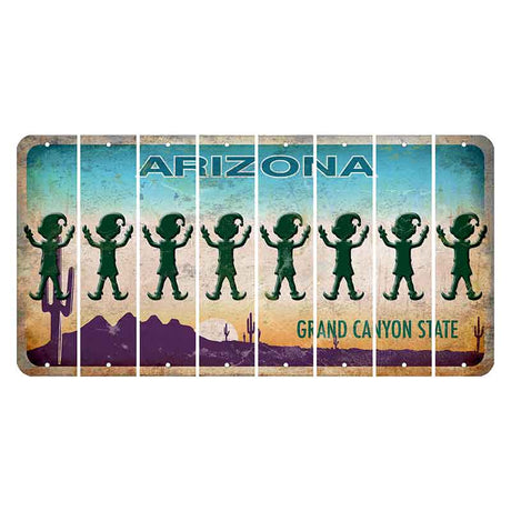 Arizona Desert Scene Cut License Plate Strips (Set of 8) Elf