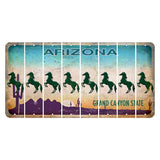 Arizona Desert Scene Cut License Plate Strips (Set of 8) Horse