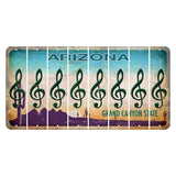 Arizona Desert Scene Cut License Plate Strips (Set of 8) Music Note