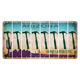 Arizona Desert Scene Cut License Plate Strips (Set of 8) Hammer