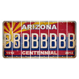 Arizona Centennial Cut License Plate Strips (Set of 8) B