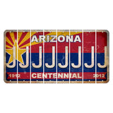 Arizona Centennial Cut License Plate Strips (Set of 8) J
