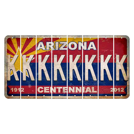 Arizona Centennial Cut License Plate Strips (Set of 8) K