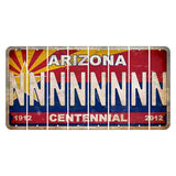 Arizona Centennial Cut License Plate Strips (Set of 8) N