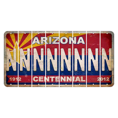 Arizona Centennial Cut License Plate Strips (Set of 8) N