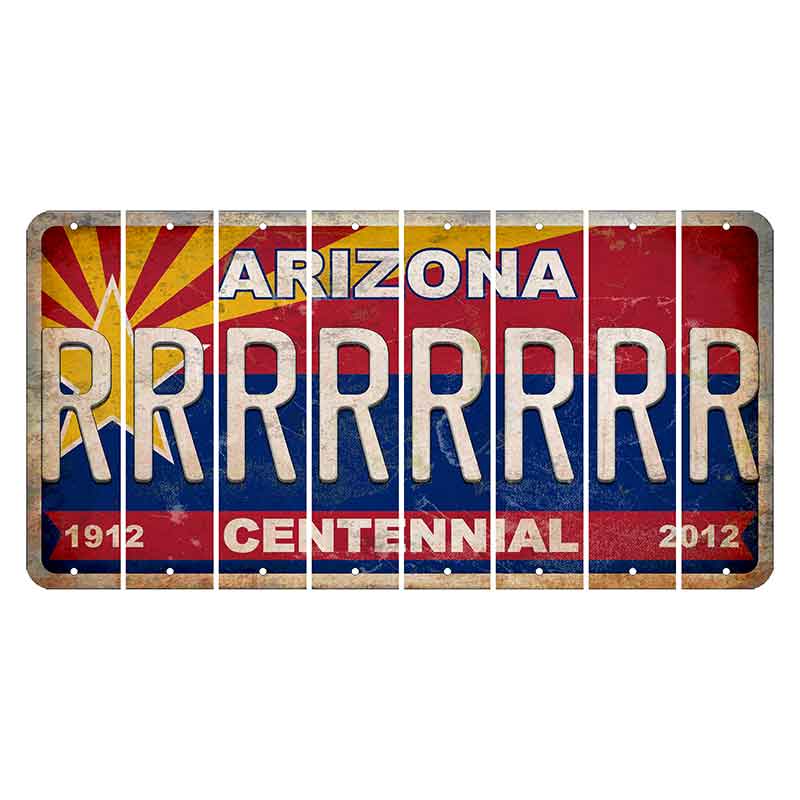 Arizona Centennial Cut License Plate Strips (Set of 8) R