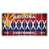 Arizona Centennial Cut License Plate Strips (Set of 8) X