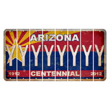 Arizona Centennial Cut License Plate Strips (Set of 8) Y