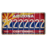 Arizona Centennial Cut License Plate Strips (Set of 8) 2