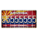Arizona Centennial Cut License Plate Strips (Set of 8) 5