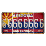 Arizona Centennial Cut License Plate Strips (Set of 8) 6