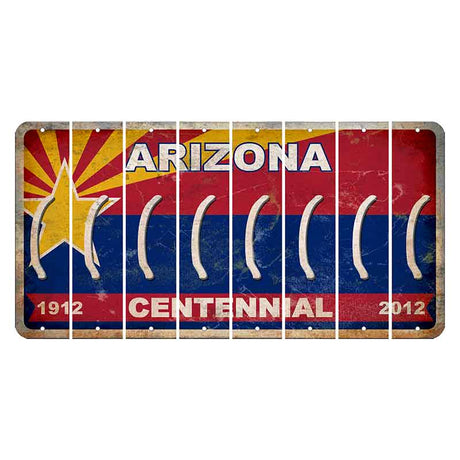 Arizona Centennial Cut License Plate Strips (Set of 8) Parenthesis - Left