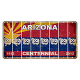 Arizona Centennial Cut License Plate Strips (Set of 8) Pumpkin