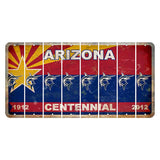 Arizona Centennial Cut License Plate Strips (Set of 8) Swordfish