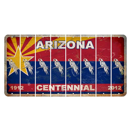 Arizona Centennial Cut License Plate Strips (Set of 8) Parrot
