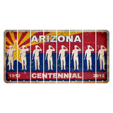 Arizona Centennial Cut License Plate Strips (Set of 8) Police Officer