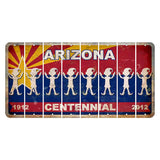 Arizona Centennial Cut License Plate Strips (Set of 8) Elf