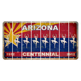 Arizona Centennial Cut License Plate Strips (Set of 8) Ballerina Dancer