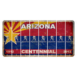 Arizona Centennial Cut License Plate Strips (Set of 8) Zodiac Sign - Aquarius