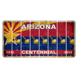 Arizona Centennial Cut License Plate Strips (Set of 8) Wrecking Ball Crane