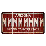 Arizona Maroon Cut License Plate Strips (Set of 8) M