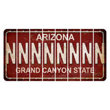 Arizona Maroon Cut License Plate Strips (Set of 8) N