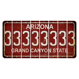 Arizona Maroon Cut License Plate Strips (Set of 8) 3