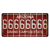 Arizona Maroon Cut License Plate Strips (Set of 8) 6