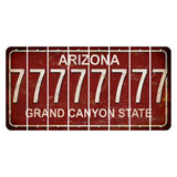 Arizona Maroon Cut License Plate Strips (Set of 8) 7