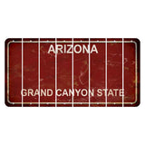Arizona Maroon Cut License Plate Strips (Set of 8) Blank