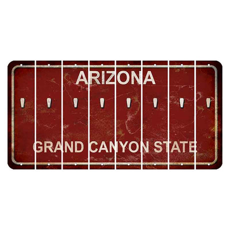 Arizona Maroon Cut License Plate Strips (Set of 8) Apostrophe