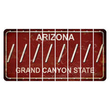 Arizona Maroon Cut License Plate Strips (Set of 8) Forward Slash