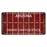 Arizona Maroon Cut License Plate Strips (Set of 8) Hyphen