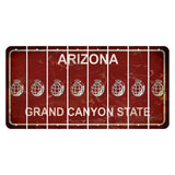 Arizona Maroon Cut License Plate Strips (Set of 8) Grenade