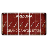 Arizona Maroon Cut License Plate Strips (Set of 8) Rifle